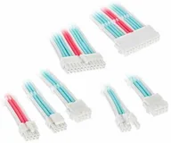 Kable komputerowe i do monitorów - Kolink Zestaw przewodów w oplocie — Biały/Niebieski/Różowy - miniaturka - grafika 1