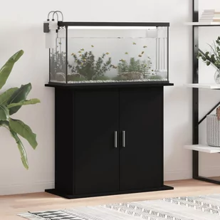 vidaXL Szafka pod akwarium, czarna, 81x36x73 cm - Akwaria i zestawy akwarystyczne - miniaturka - grafika 1