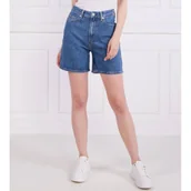 Spodenki damskie - Tommy Hilfiger Szorty DNM FLARE SHORT HW JUNE | Regular Fit | denim - miniaturka - grafika 1