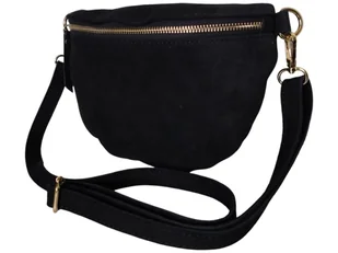 Nerka Damska na Ramię, Skórzana Czarna Torebka Damska, Saszetka, Zamszowa - Nerki Nerka Damska na Ramię, Skórzana Czarna Torebka Damska, Saszetka, Zamszowa - Nerki - miniaturka - grafika 1