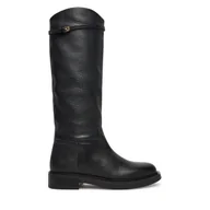 Kozaki damskie - Oficerki Pollini SA26083G0NTD0000 Czarny - miniaturka - grafika 1