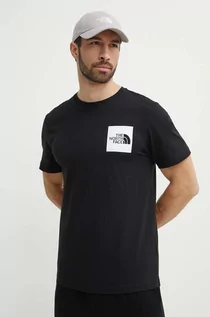 Koszulki męskie - The North Face t-shirt bawełniany M S/S Fine Tee męski kolor czarny z nadrukiem NF0A87NDJK31 - grafika 1
