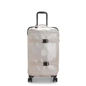 Walizki - Kipling, Średnia, 4-kołowa walizka 360° z elastycznymi paskami, zamek TSA, 66 cm, 71 l, metaliczny blask, Metallic Glow, SPONTANEOUS M - miniaturka - grafika 1