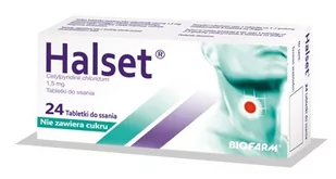 Biofarm HALSET 24 tabletek do ssania - Przeziębienie i grypa - miniaturka - grafika 1
