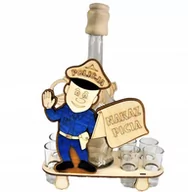 Karafki - Karafka 0,5 l na alkohol Policjant z 6 kieliszkami - miniaturka - grafika 1
