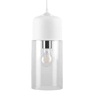 Beliani Lampa wisząca Lampa wisząca szklana biała PURUS 63404 - Lampy sufitowe - miniaturka - grafika 1