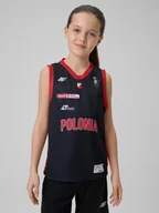 Koszulki dla chłopców - 4F Koszulka meczowa replika wyjazdowa z sezonu 2025/26 dziecięca 4F x Polonia Warszawa - czarna 98/104 - miniaturka - grafika 1