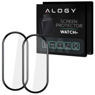 2x Elastyczne Szkło 3D szybka na ekran Alogy do Xiaomi Mi Band 7 Black - Akcesoria do smartwatchy - miniaturka - grafika 3