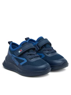 Tommy Hilfiger Sneakersy Low Cut Lace-Up/Velcro Sneaker T1B9-34110-1843 M Granatowy - Buty dla chłopców - miniaturka - grafika 1