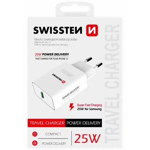 SWISSTEN Ładowarka sieciowa USB-C 25W PD - Ładowarki do telefonów - miniaturka - grafika 3