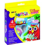 Masy plastyczne - Amos Ciasto Plasto 4 kolory blister - miniaturka - grafika 1