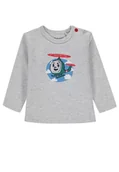 Bluzki damskie - Bluzka chłopięca z długim rękawem, szara, Kanz - miniaturka - grafika 1