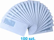 Koperty - Pako Koperta DL biała SK samoklejąca 110x220 mm - okienko 90x45 mm - 100 szt. - miniaturka - grafika 1