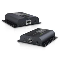 Inne akcesoria audio-wideo - Techly 360899 Extender HDMI 1080p 60Hz HDBitT do 120m po skrętce Cat6, IR - miniaturka - grafika 1