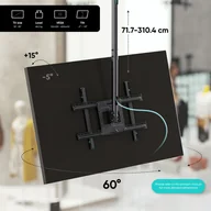 Uchwyty do telewizora - ONKRON TV SET ACC CEILING MOUNT/32-80" BLACK N2L-B N2L-B 4603728440439 - miniaturka - grafika 1