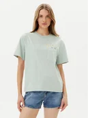 Koszulki i topy damskie - Lee T-Shirt Embroidery Pocket 112363833 Zielony Relaxed Fit - miniaturka - grafika 1