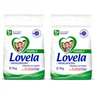 Lovela Family hipoalergiczny proszek do prania kolorów Zestaw 2 x 2.1 kg - Środki do prania - miniaturka - grafika 1