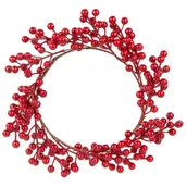 Ozdoby bożonarodzeniowe - WIANEK DEKORACYJNY Z JARZĘBINY 29CM - miniaturka - grafika 1