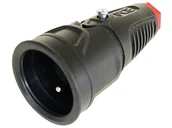 Gniazdka elektryczne - PCE Gniazdo przenośne gumowe 16A 2P+Z 230V IP20 TAURUS2 2410-srw 2410-srw - miniaturka - grafika 1