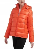 Kurtki damskie - Damska kurtka puchowa GUESS Neonowy Pomarańczowy Rozmiar S - miniaturka - grafika 1