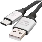 Kable USB - Przewód Usb 2.0 typu C Usb-c 1m czarny SM7025BL - miniaturka - grafika 1