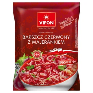 Vifon Zupa błyskawiczna barszcz czerwony z majerankiem 67 g - Zupy w płynie - miniaturka - grafika 1