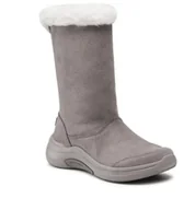 Kozaki damskie - Buty kozaki damskie Skechers On The Go Midtown zamszowe beżowe 36 EU - miniaturka - grafika 1