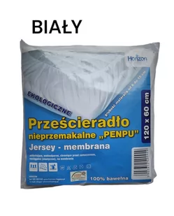 Wodoodporne Prześcieradło Ochronne Jersey Do Łóżeczka Niemowlęcego Z Gumką Premium 60X120 Cm Białe - Prześcieradła dla dzieci - miniaturka - grafika 1