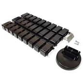 Maskownice do kabli - Ergosolid ErgoMask120B - pionowy kanał kablowy / maskownica kabli / organizer przewodów ERGOMASK120B - miniaturka - grafika 1