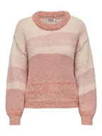 Swetry damskie - ONLY Sweter w kolorze szaroróżowym - miniaturka - grafika 1