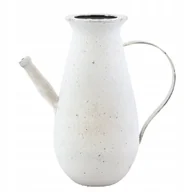 Wazony i flakony - WAZON BIAŁY METALOWY KSZTAŁT KONEWKI na suszone kwiaty małe bukiety - miniaturka - grafika 1