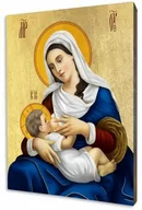 Ikony i obrazy sakralne - Matka Boża Karmiąca ikona religijna - miniaturka - grafika 1