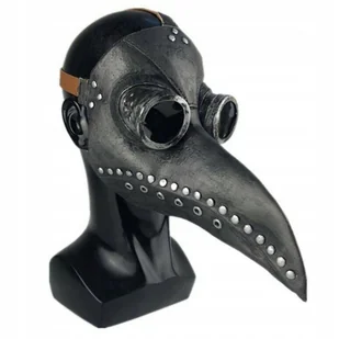 Maska Plague Doctor Dżuma Ptak Black Mask Zaraza X - Dodatki do strojów karnawałowych - miniaturka - grafika 1
