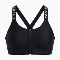 Bielizna sportowa damska - Biustonosz fitness Under Armour Infinity High Bra Zip black/white - miniaturka - grafika 1
