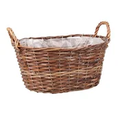 Pozostałe akcesoria do uprawy roślin - Koszyk wiklinowy z uchwytami do obsadzania owalny 40 x 32 x 17/23 cm - miniaturka - grafika 1