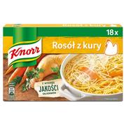 Buliony i przyprawy w kostkach - Knorr Rosół z kury 18 x 10 g - miniaturka - grafika 1