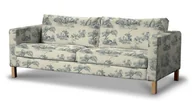 Pokrowce na meble - Dekoria pl pl Pokrowiec na sofę Karlstad rozkładaną tło ecru niebieskie postacie 224 x 89 x 64 cm Avinon 1017-132-66 - miniaturka - grafika 1