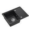 QUADRON Zlewozmywak GraniteQ TONY 116 granitowy black dotted czarny 1-komorowy z/o 60x45x18,5