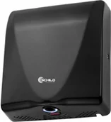 Suszarki do rąk i włosów - Płytka szybka projesjonalna suszarka do rąk stal nierdzewna 7s czarna BLACK - miniaturka - grafika 1