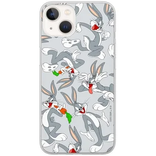 ERT GROUP etui na telefon Iphone 13 MINI, case oryginalny i oficjalnie licencjonowany przez Looney Tunes, wzór Bugs 013, optymalnie dopasowane, plecki z TPU częściowo przeźroczyste - Etui i futerały do telefonów - miniaturka - grafika 1