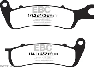 Klocki hamulcowe EBC FA722 Blackstuff Aramidowe klocki hamulcowe z ABE do Mash Black Seven, AJS Tempest i Roadster CBS Clubman Cadwell 125 ccm Rok 2017 - 2021 - Klocki hamulcowe - miniaturka - grafika 1