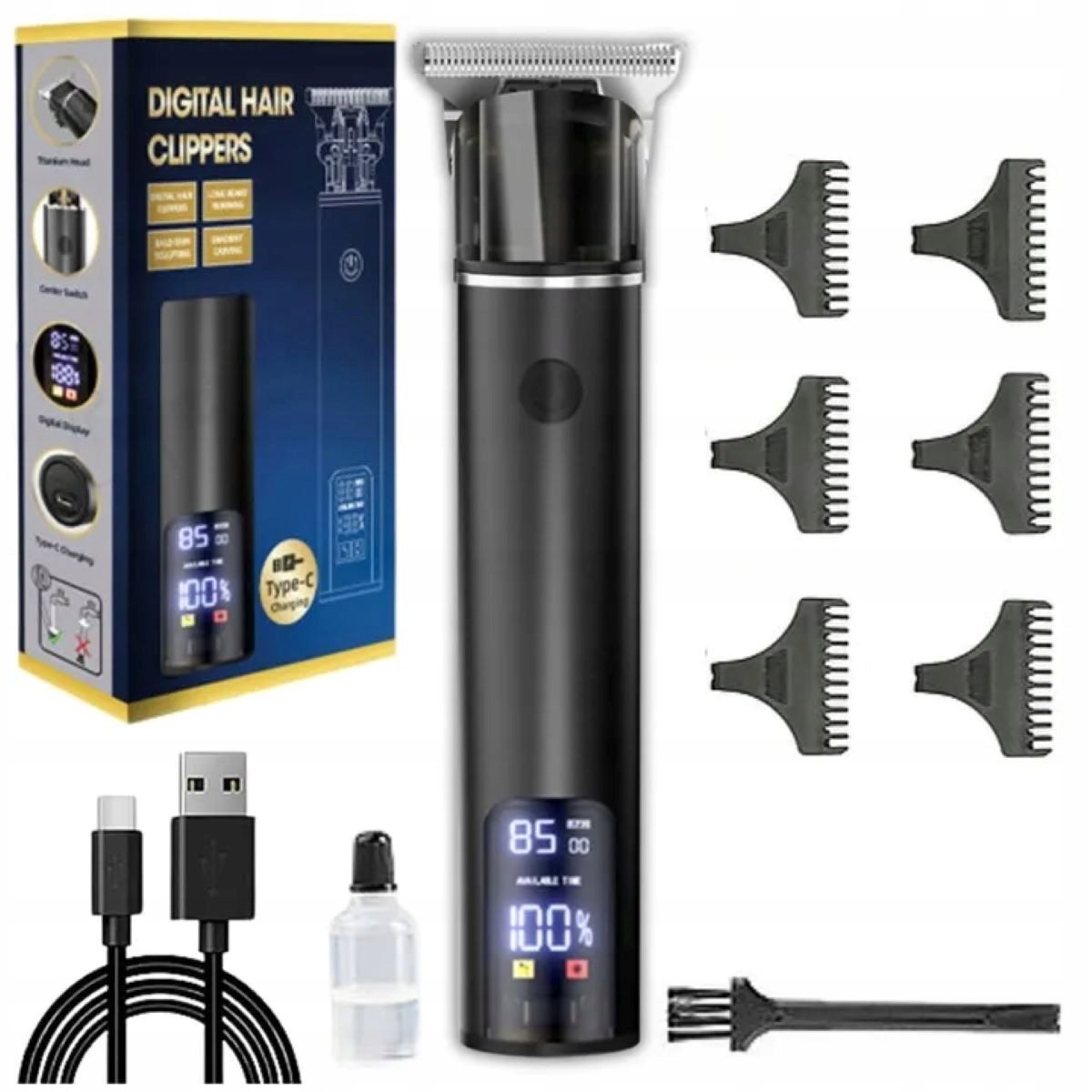 BEZPRZEWODOWY TRYMER DO BRODY MASZYNKA DO STRZYŻENIA I GOLENIA WŁOSÓW