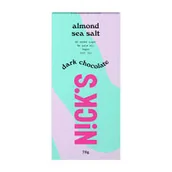 Czekolada - N!CK'S Nicks dark chocolate almond sea salt, 75g - miniaturka - grafika 1