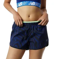 Spodnie sportowe damskie - Spodenki New Balance WS21247VBE - granatowe - miniaturka - grafika 1