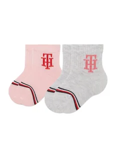 Tommy Hilfiger Zestaw 2 par wysokich skarpet dziecięcych 701220276 Kolorowy - Skarpetki dla dzieci - miniaturka - grafika 1
