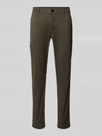 Spodnie męskie - Chinosy o kroju skinny fit z detalem z logo - miniaturka - grafika 1
