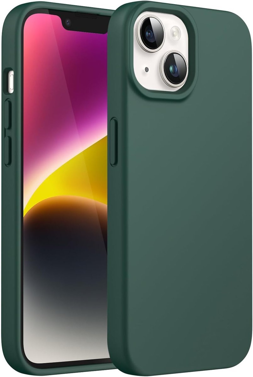 JETech Silikonowe Etui dla iPhone 14 6,1 Cala, Jedwabisty Miękki w Dotyku Futerał Ochronny na Całe Ciało, Odporny na Wstrząsy Case z Podszewką z Mik..