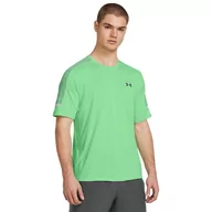 Koszulki sportowe męskie - Męska koszulka treningowa Under Armour UA Core+ Tech SS - zielona - UNDER ARMOUR - miniaturka - grafika 1