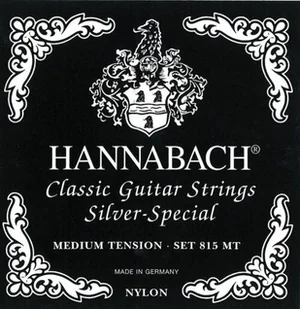 Hannabach 652597 struny do gitary klasycznej, seria 815, do gitar strunowych 8/10, medium Tension Silver Special - zestaw 8-strunowy 652597 - Struny gitarowe  - miniaturka - grafika 1