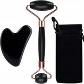 Masażery - Masażer Jadeitowy Wałek I Guasha Czarny Mj-4 - miniaturka - grafika 1